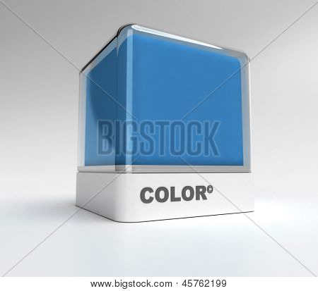 Design block in blue color