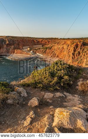 Sunset View On Praia Do Portinho Do Forno, Aljezur, Lagos Region, Portugal