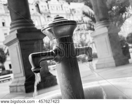 Prince Wenceslas Spring In The Mill Colonnade Or Pramen Knize Vaclav I In The Mlynska Kolonada In Ka