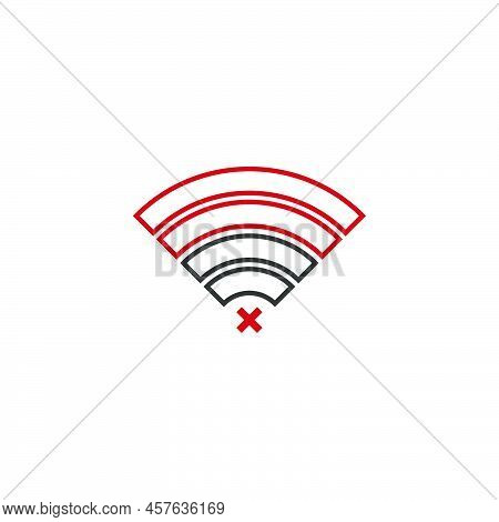 Signal Disconected, Signal Cut Off Icon Template