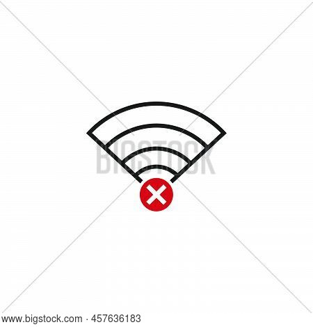Signal Disconected, Signal Cut Off Icon Template