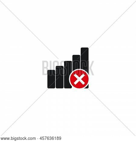 Signal Disconected, Signal Cut Off Icon Template