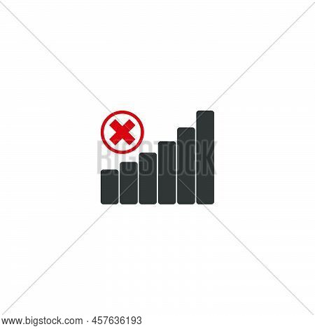 Signal Disconected, Signal Cut Off Icon Template