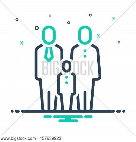 Mix Icon For Parental Ancestral Heritable Parent Fatherly Kid Member Familiar Generation