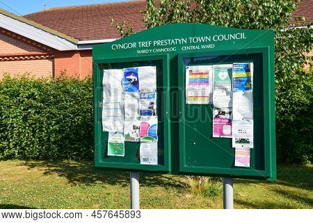 Prestatyn, Uk. Jun 22, 2022. A Community Noticeboard For The Central Ward Of Prestatyn Town Council.