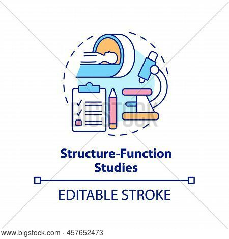 Structure Function Studies Concept Icon. Pandemic Preparedness Preclinical Research Abstract Idea Th