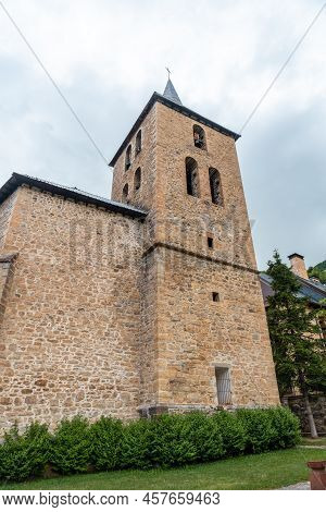Church Of The Traditional Mountain Village Of Panticosa In The Pyrenees. Huesca. Spain