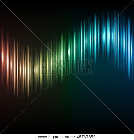 Fundo abstrato colorido de forma de onda. Versão raster da versão de vetor.