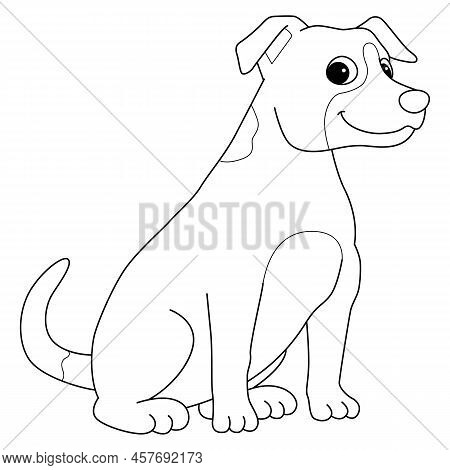 A Cute And Funny Coloring Page Of A Jack Russell Terrier. Provides Hours Of Coloring Fun For Childre