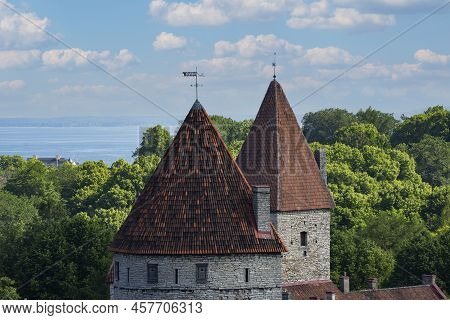 Tallinn, Estonia. July 2022.  View Of The City From The Patkuli Rooftop Terrace