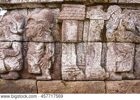 Sukuh Temple Or Candi Sukuh, Reliefs At Sukuh Temple.ancient Erotic Candi Sukuh-hindu Temple On Cent