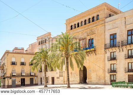 Elche,spain - May 27,2022 - View At The City Hall Building In The Streets Of Elche. Elche Is A City 