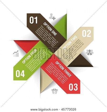 Modelo de infográficos de opções. Vector.