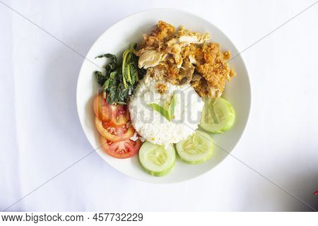 Ayam Geprek Or Chicken Crush Or Chicken Smashed Is Indonesian Food Made From Made Fried Chicken Poun