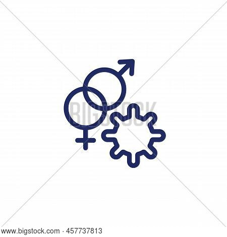Sexual Transmitted Disease Or Std Line Icon