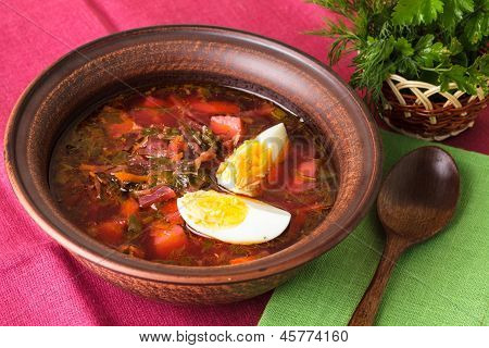 녹색 Borshch