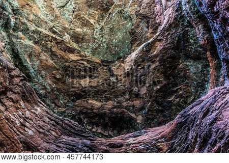 The Genoveva Cave, A Colorful Rock Formation As A Result Of Erosion, Near Kordel, Rhineland-palatina