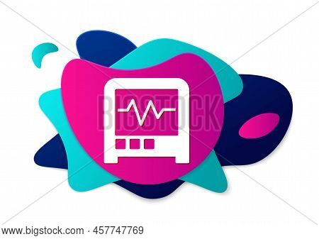 Color Seismograph Icon Isolated On White Background. Earthquake Analog Seismograph. Abstract Banner 