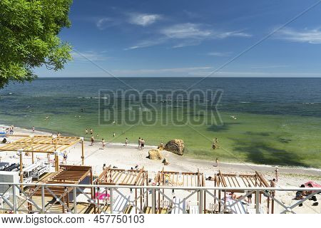 Odessa, Ukraine - June 11, 2022: Odessa Sea Beach Arkadia