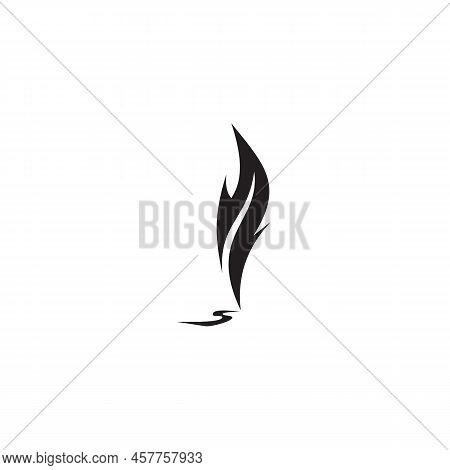 Feahter Pen Icon Logo Design Inspiration Vector Template