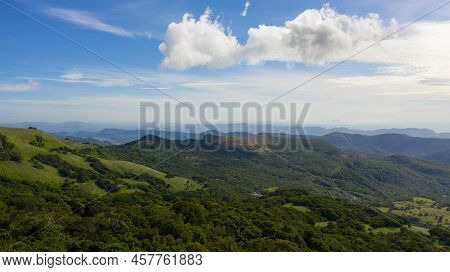 Green Rainforest And Jungle In The Mountains Of Sri Lanka View From Above. Riverston, Sri Lanka.