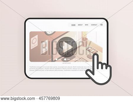 Video Ads In The Landing Page, Website Blog Or Media Portal Banner Slider. Native Online Programmati