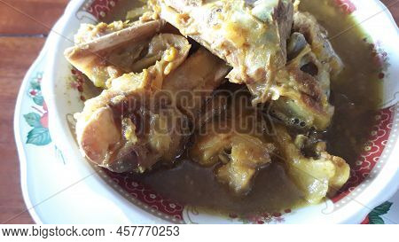 Cooking Tengkleng Kambing Or Goat Tengkleng Is A Kind Of Soup With The Main Ingredient Of Goat Bones
