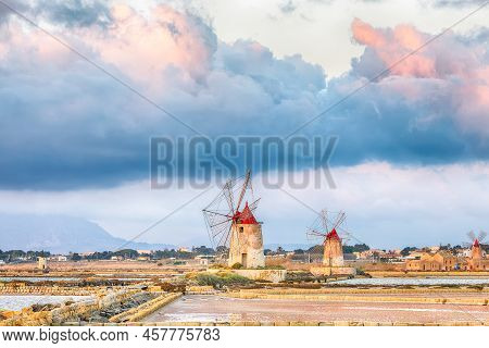 Picturesque View Of Popular Tourist Destination - Imbarcadero Storico Mothia. Location: Marsala, Pro