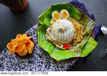 Nasi Liwet Solo Or Sego Liwet Solo Is A Traditional Food From Surakarta. Made From Savory Rice, Chay