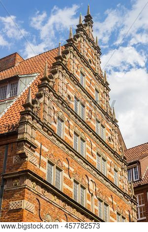 Facade Of The Historic Weigh House In Bremen, Germany