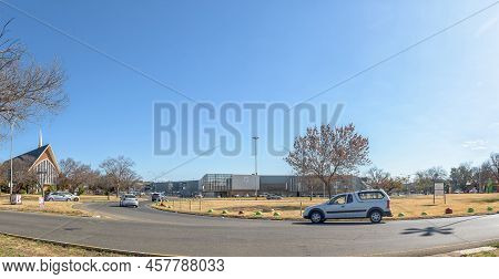 Bloemfontein, South Africa - July 4, 2022: A Panoramic Street Scene In Dan Pienaar, A Suburb Of Bloe