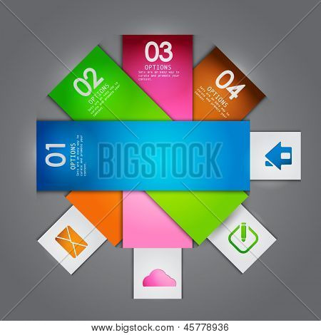 etapas de progresso de papel de vetor para tutorial