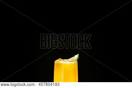 A Mexican Smoothie Drink Made From Mango, Chili Peppers, Salt, And Lime. A Refreshing Summer Smoothi