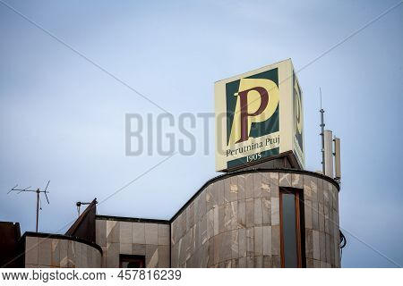 Ptuj, Slovenia - September 16, 2021: Logo Of Perutnina Ptuj On Their Headquarters In Ptuj. Perutnina