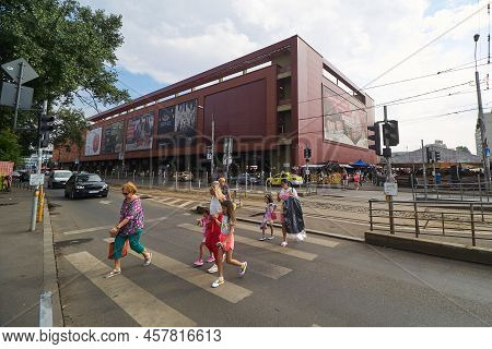 Bucharest, Romania - July 07, 2022: Obor Market Building, The Largest Agri-food Market In Bucharest.