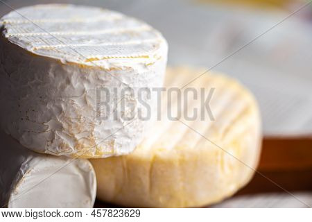 Camembert With Blue Mold Spreads. Camembert To Wine. Camembert Advertisement. Camembert On Board. Ch