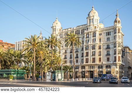 Alicante,spain - May 28,2022 - View At The Carbonell Building In The Streets Of Alicante. Alicante I