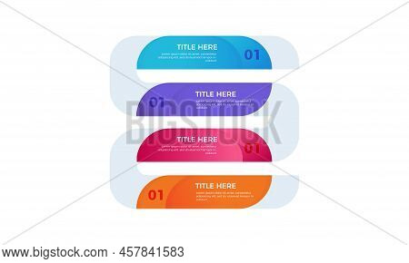 Business Infographic Template. Infographic Design Steps With 4 Numbers Template