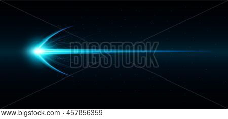 Fast Comet Arrow Concept. Innovative Cursor Speed Technology For Digital Devices. Shiny Or Sparkling