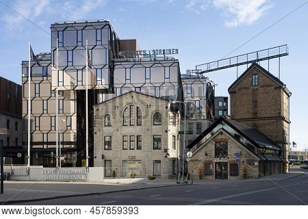 Tallinn, Estonia. July 2022.  View Of The Modern And Old Buildings In The Rotermann City Quarter In 