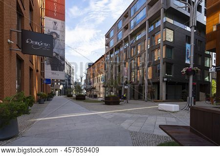 Tallinn, Estonia. July 2022.  View Of The Modern And Old Buildings In The Rotermann City Quarter In 