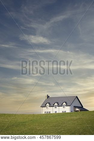 Single House Alone In Countryside For Peaceful Living And Mindfulness