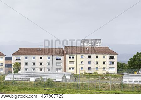 Greenock, Scotland, Uk, June 18th 2022, Derelict Council Houses To Be Demolished For Replacement New