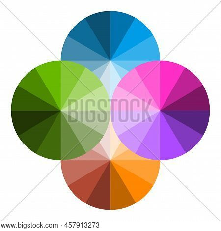 Colorful Round Palettes. Abstract Colorful Pattern. Vector Illustration. Stock Image.