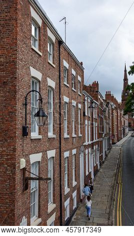 Chester, Uk: Jul 3, 2022: Chester, Uk: Jul 3, 2022: A General Scene Of Watergate Street In Chester
