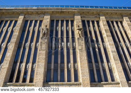 Facade Of A Historic Building On The Hansa Square In Dortmund, Germany
