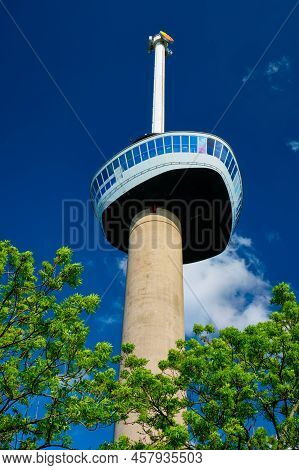 Rotterdam, Netherlands - May 14, 2017: Euromast Is 185 M Observation Tower Designed By Hugh Maaskant