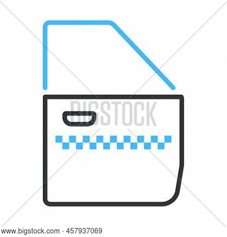 Taxi Side Door Icon. Editable Bold Outline With Color Fill Design. Vector Illustration.