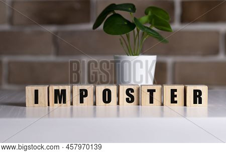 Imposter Syndrome, Mental Health Quotes, Words Typography View Lettering Concept.