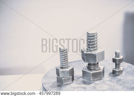 Object Printed From Metal Powder On Metal 3d Printer.object Printed In Laser Sintering Machine. Mode